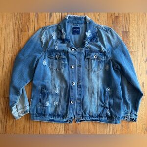 Cavalini Distressed Denim Jacket Size Men Large